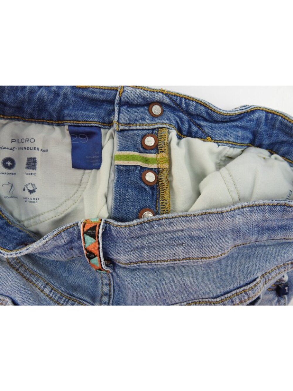 Anthropologie Pilcro Signature High Rise Embroidered Western Denim Short 29 - Picture 6 of 7